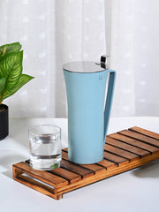 FnS Royal Sky Blue Stainless Steel Strong and Durable Water Pitcher/Jug (Capacity 1.2 LTR)