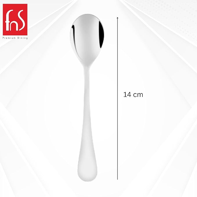 FnS Victoria 6-Pc Mirror Finish Stainless Steel Tea Spoon Set