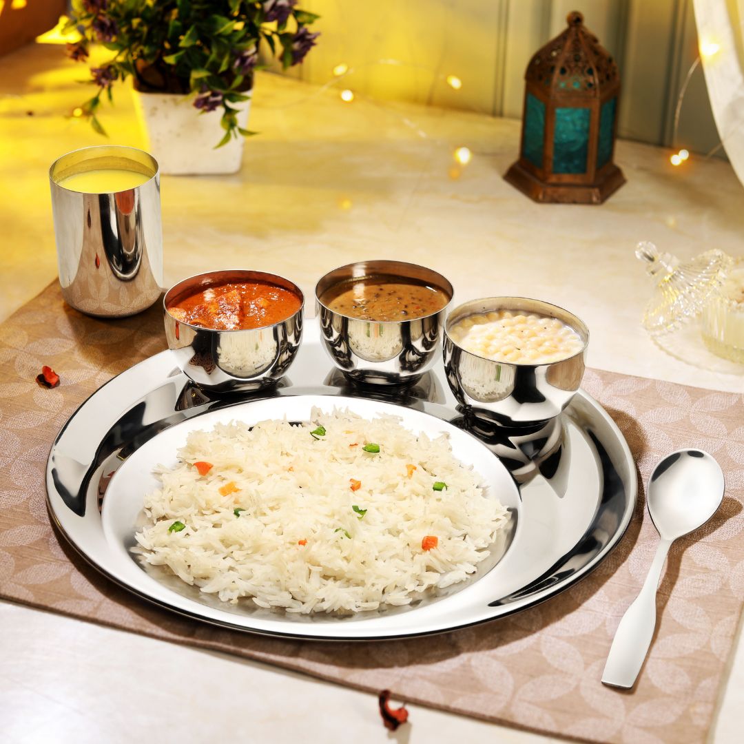 FnS Stainless Steel Dinner Thali Set