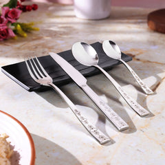 Mandala Stainless Steel Cutlery Set of 24 pcs with Hanging set