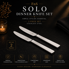FnS Solo 2 Pcs Stainless Steel Dinner Knife