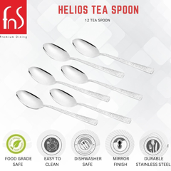 Montavo by FnS Helios stainless steel 12 Pcs Tea Spoon Set