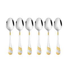 FnS Imperio 6 Pcs Baby Spoon 24 Karat Gold Plated