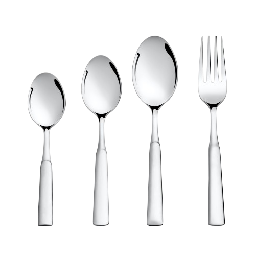 Montavo by FnS Lisbon Cutlery Set 24 pcs with Hanging Stand (6 Dinner Spoon, 6 Dinner Fork, 6 Teaspoon, 6 Baby Spoon & 1 Cutlery Stand)