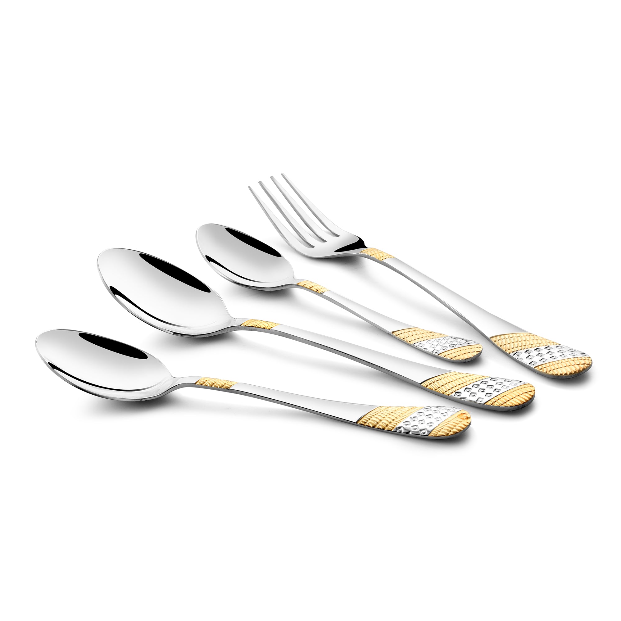 FnS Imperio 24 Karat Gold Plated Cutlery Set with Leatherette Packaging