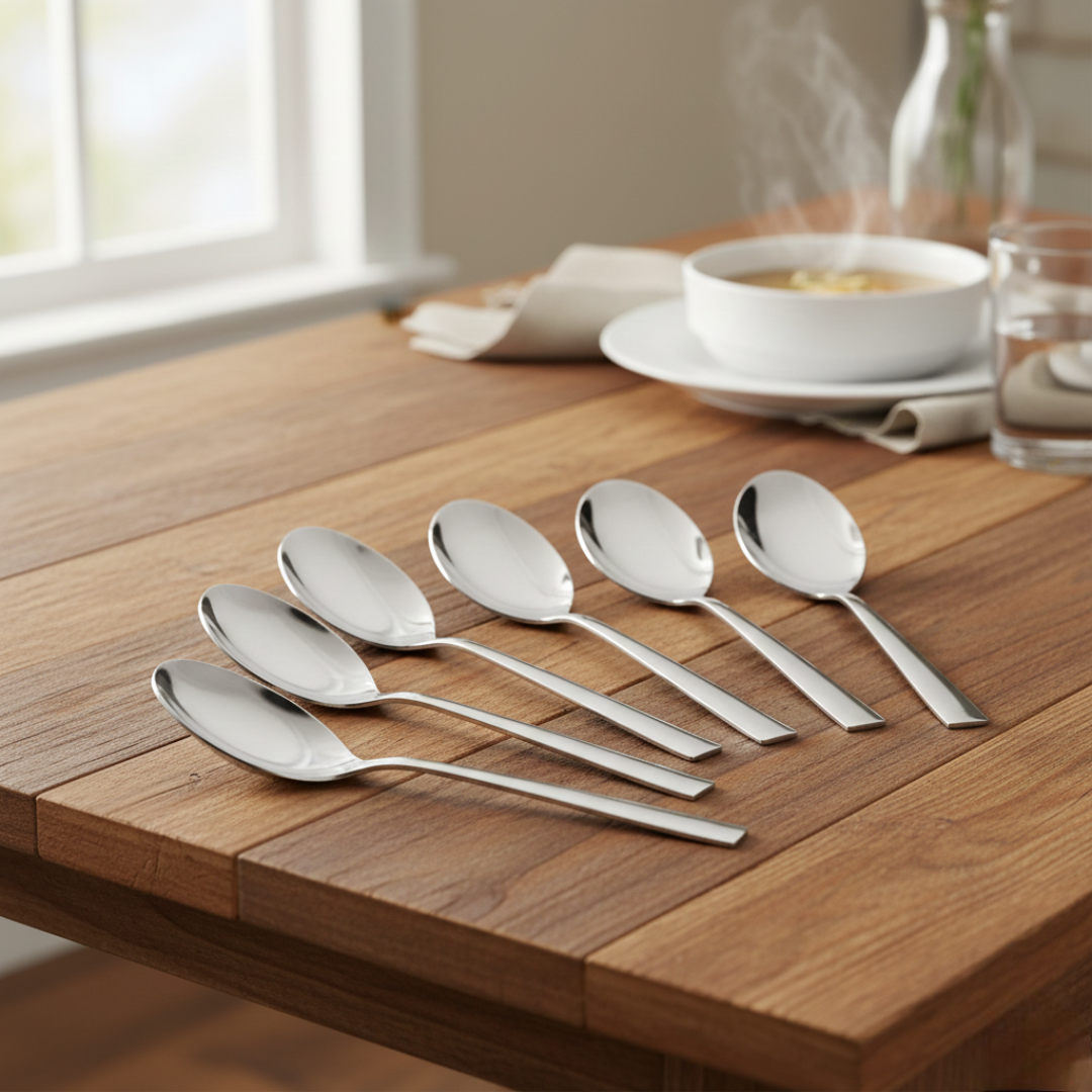 Montavo by FnS Trendz Stainless Steel 6 Pcs Dinner Spoon Set