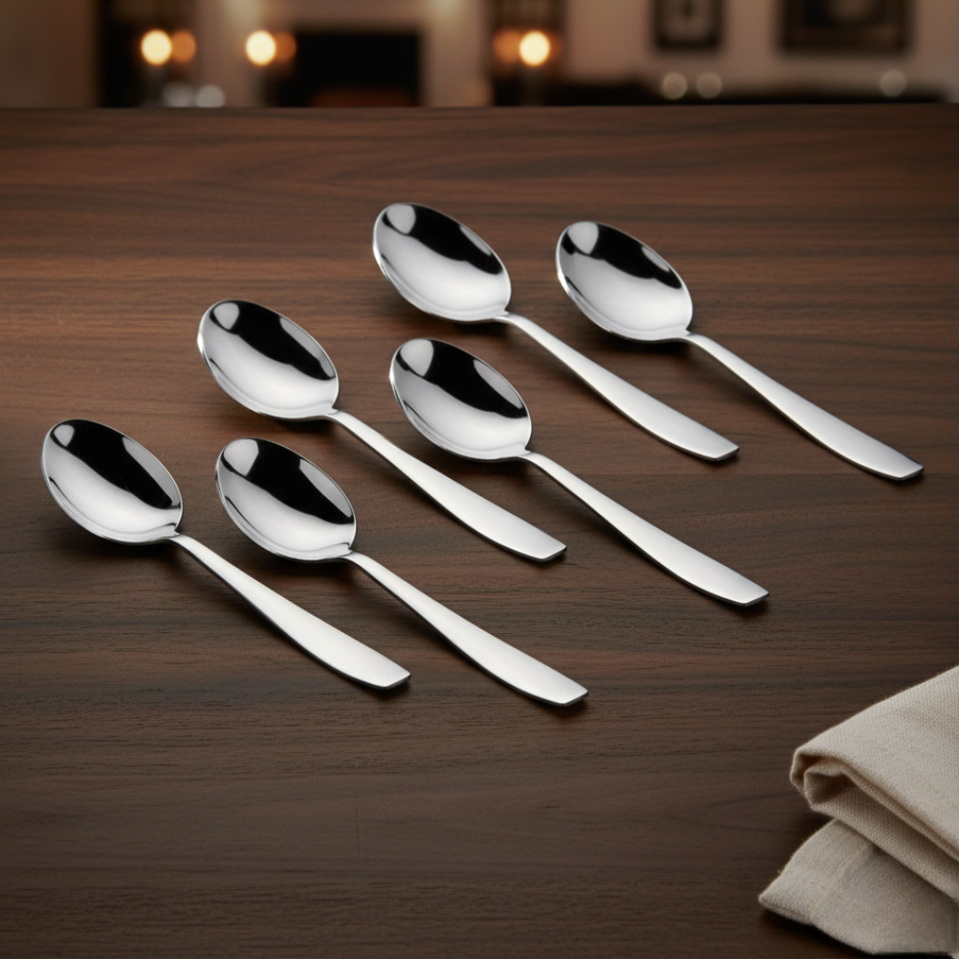 Montavo by FnS Rio Stainless Steel 6 Pcs Dinner Spoon Set