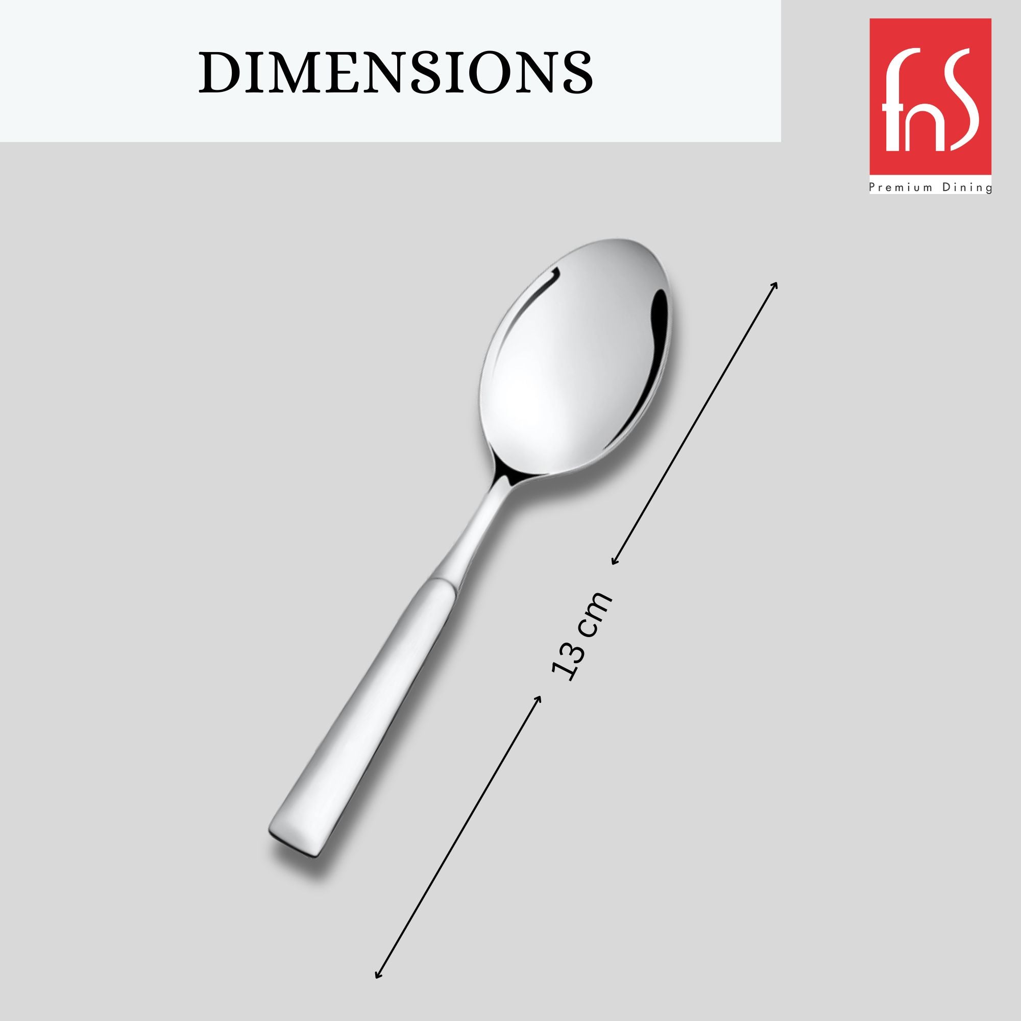 Montavo by FnS Lisbon Stainless Steel Teaspoon Set of 6 Spoons, for Home, Kitchen and Dinning