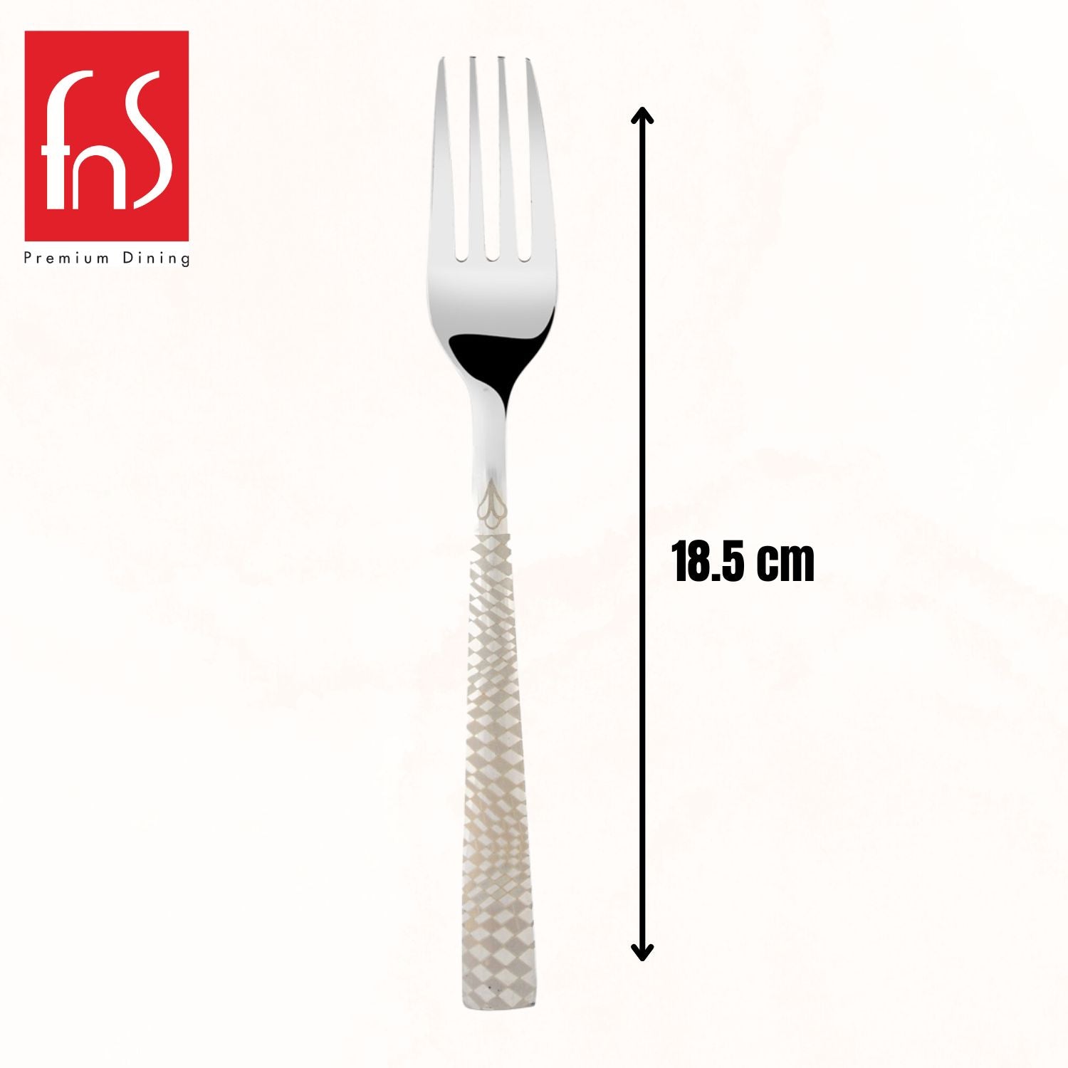 Montavo by FnS Lush Laser Design Stainless Steel 6 Pcs Dinner Fork Set