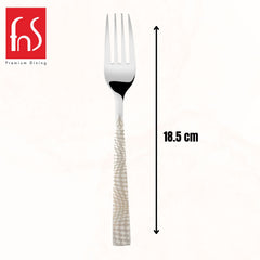 Montavo by FnS Lush Laser Design Stainless Steel 6 Pcs Dinner Fork Set