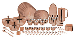 FnS LEHEREN Stainless Steel Rose Gold Dinner Set (78pcs)