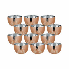 FnS LEHEREN Stainless Steel Rose Gold Dinner Set (78pcs)