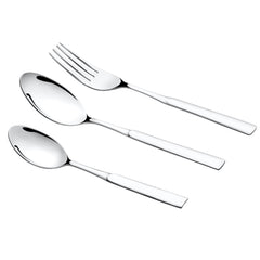 Montavo by FnS Lisbon Cutlery Set 18 pcs with Hanging Stand (6 Dinner Spoon, 6 Dinner Fork, 6 Teaspoon, & 1 Cutlery Stand)