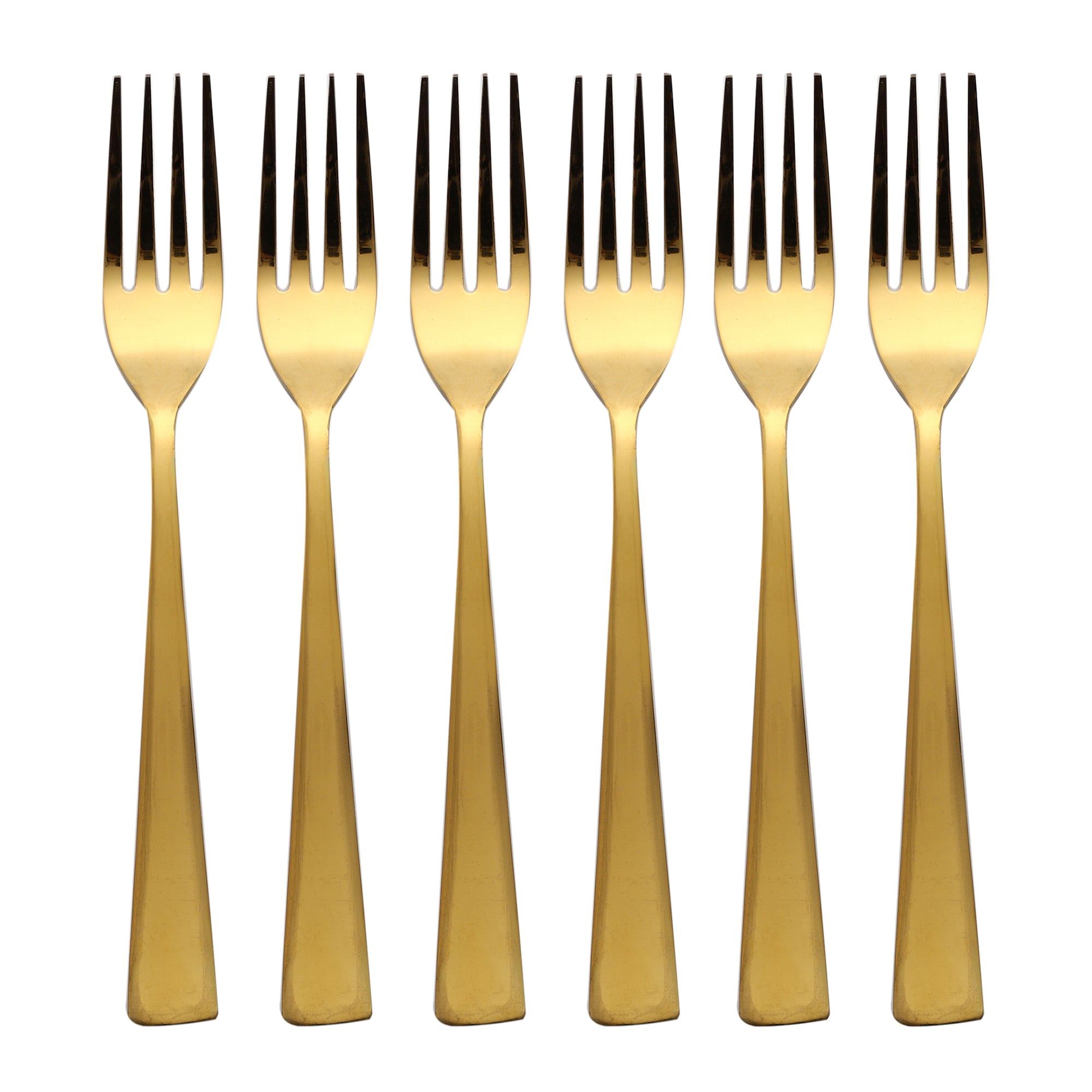 Montavo by FnS Alexa Gold Stainless Steel 6 Pcs Dinner Fork Set