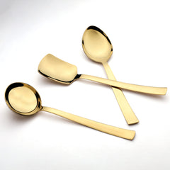 Montavo by FnS Alexa Gold 3 Pcs Stainless Steel Serving Set