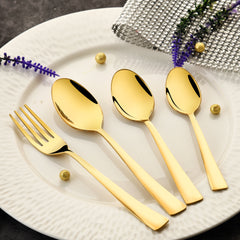 Montavo by FnS Alexa Gold 24 Piece Stainless Steel Cutlery Set
