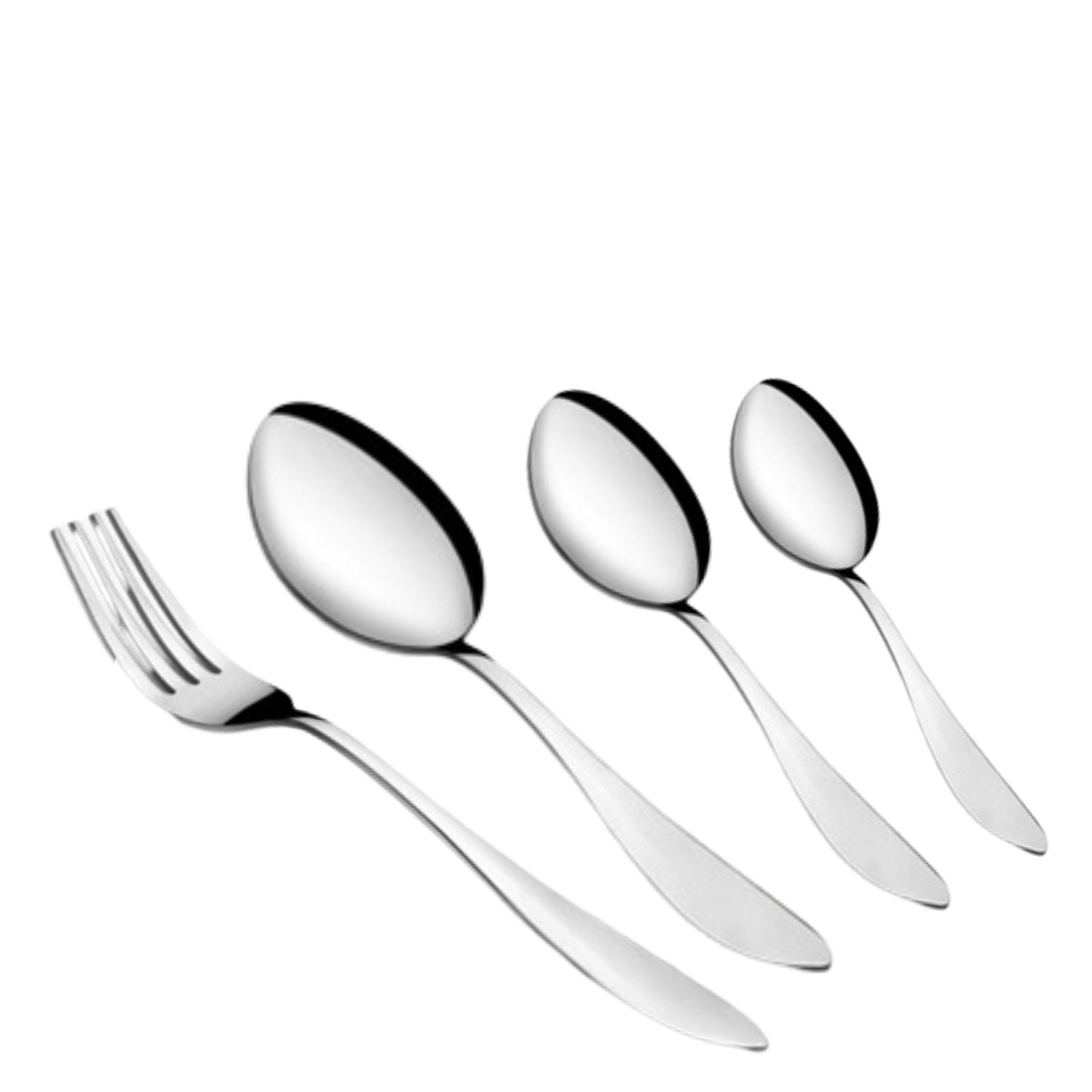 Montavo by FnS Orchid Stainless Steel Cutlery Set with Hanging Stand (6 Dinner Spoons, 6 Dinner Forks, 6 Teaspoons, 6 Baby Spoons and 1 Cutlery Stand)