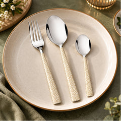 Montavo by FnS Pebble Laser Engraved Cutlery & Baby Spoon Combo Set (18 Pcs)