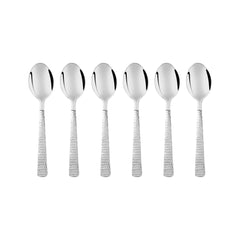 FnS Madrid 6 Pcs Baby Spoon with Hammer Finish on Handle
