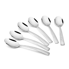 FnS Madrid 6 Pcs Baby Spoon with Hammer Finish on Handle