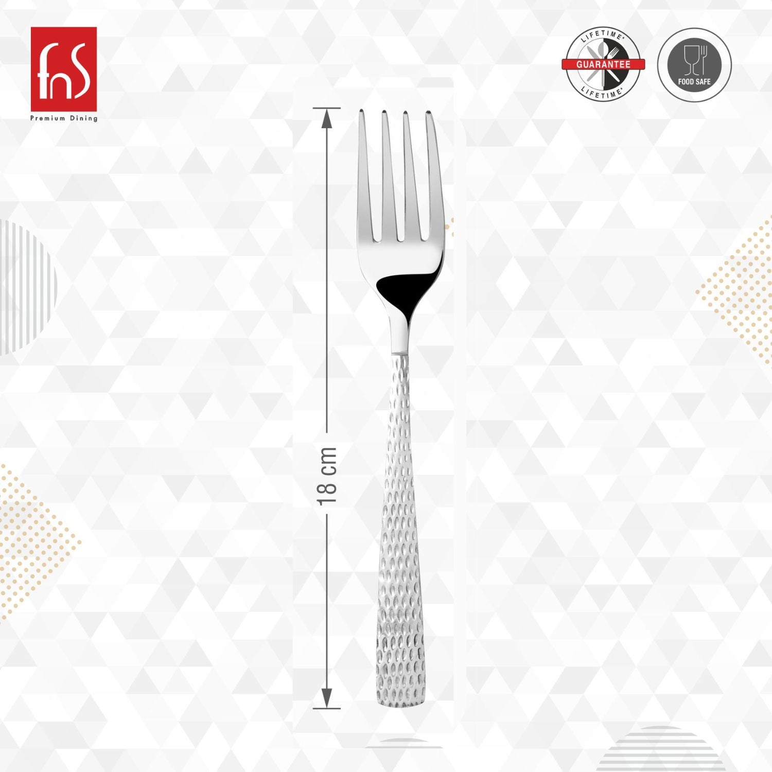 FnS Madrid 6 Pcs Stainless Steel Dinner Fork