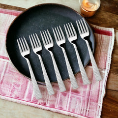 FnS Madrid 6 Pcs Stainless Steel Dinner Fork