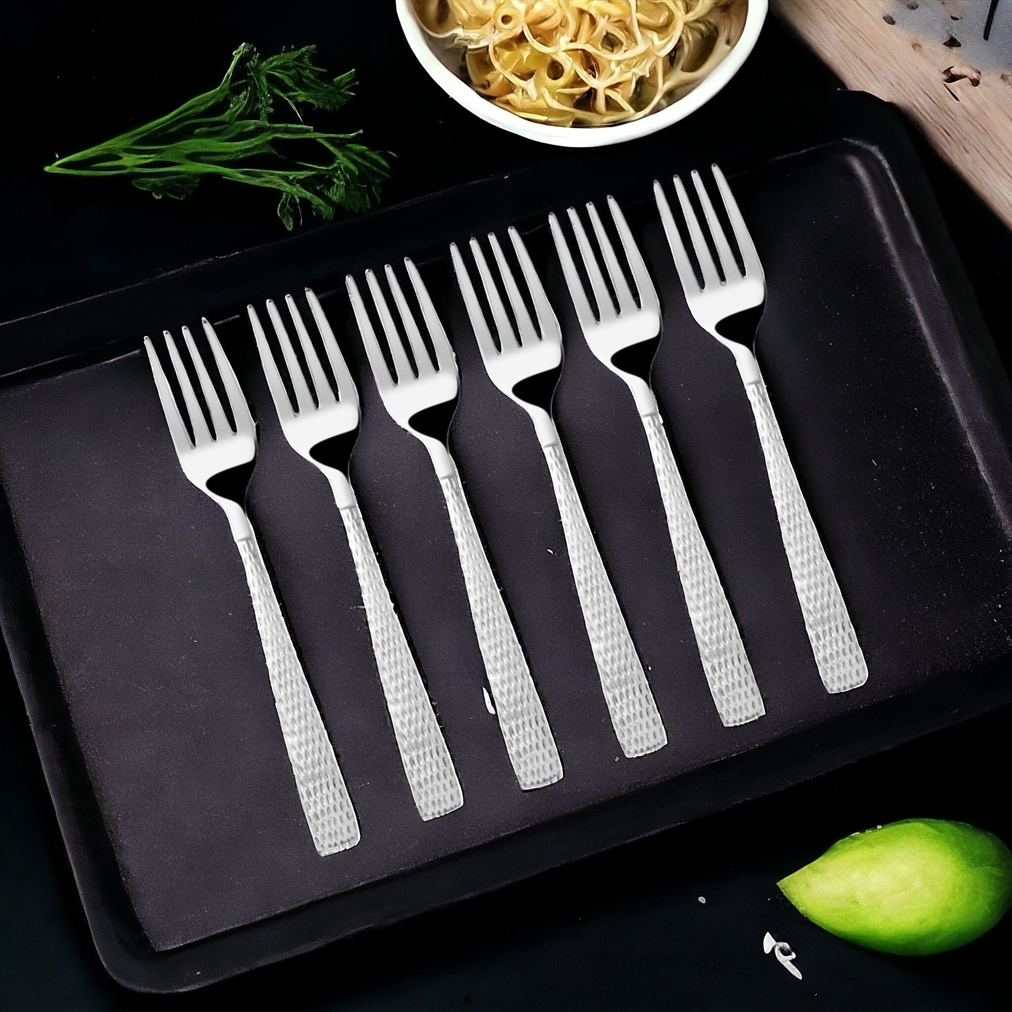 FnS Madrid 6 Pcs Stainless Steel Dinner Fork