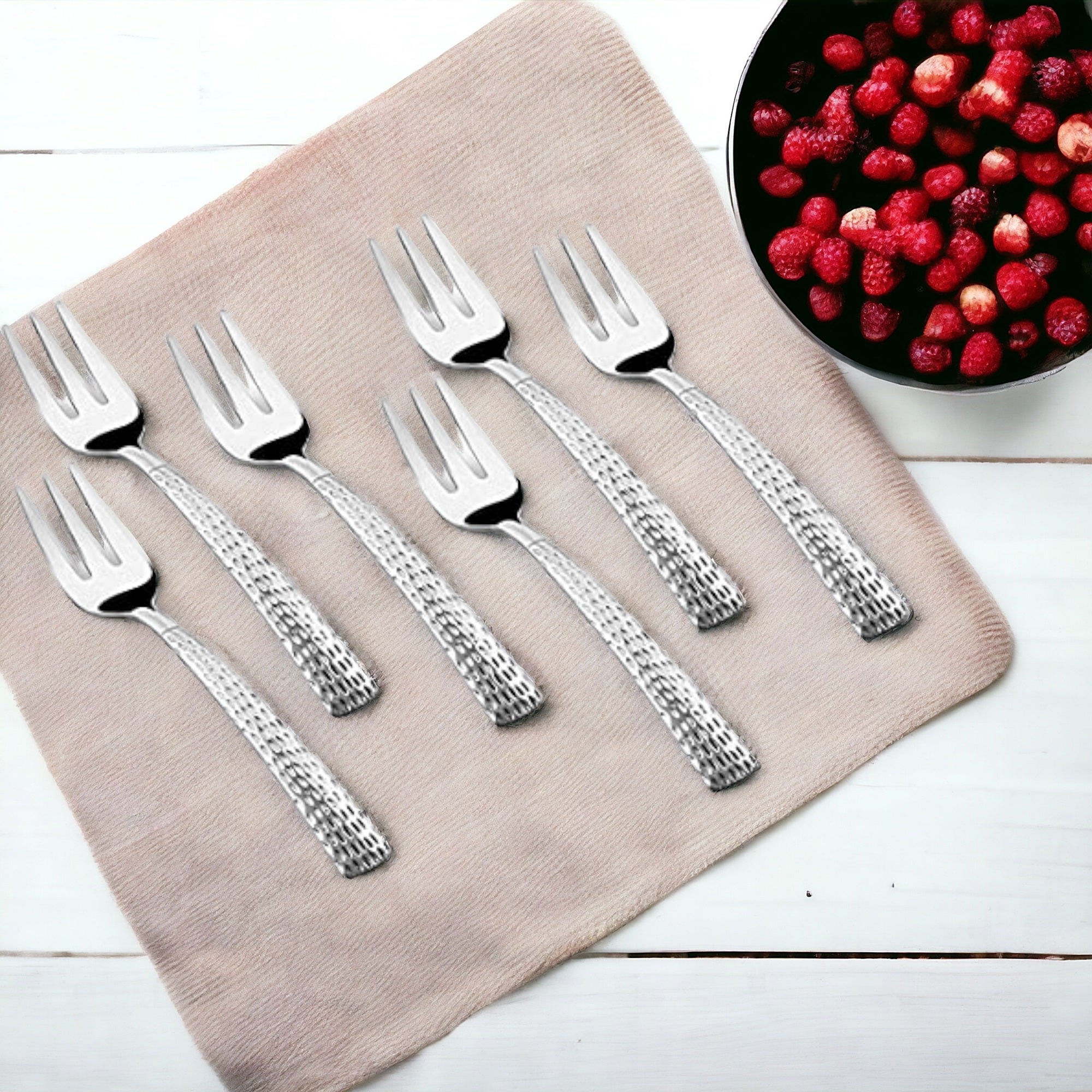 FnS Madrid Stainless Steel 6 Pcs Fruit Fork Set