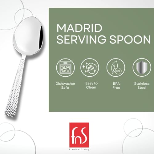 FnS Madrid 1 Pc Stainless Steel Small Serving Spoon