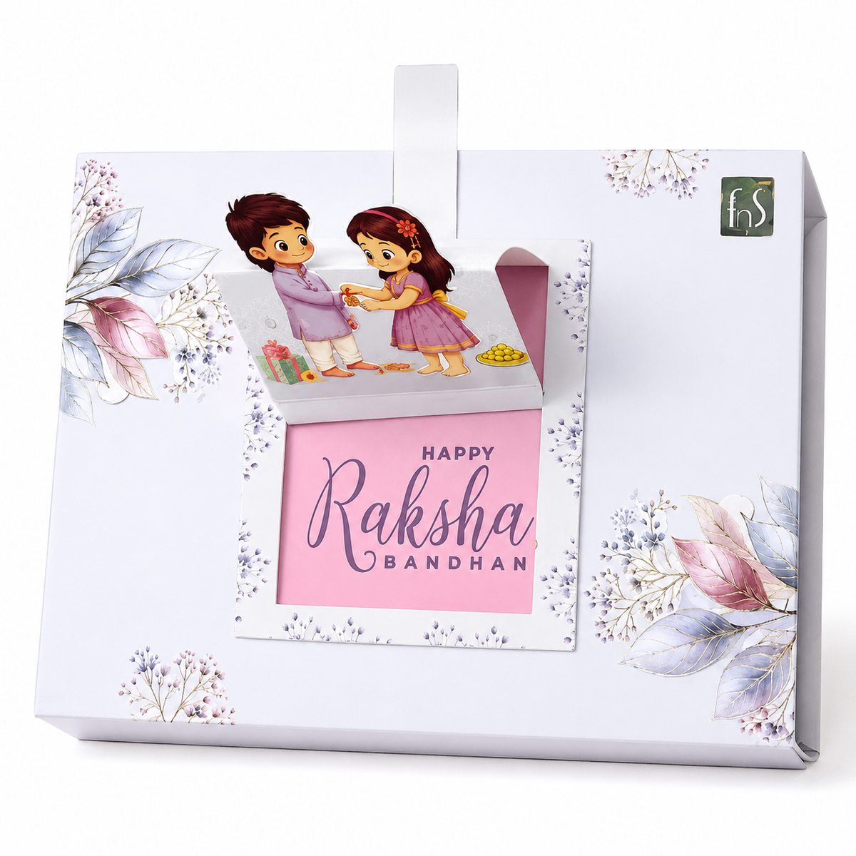 Premium Rakhi Gift Box with Water Bottle, Mug, Coaster & Ice Cream Cup with Spoon