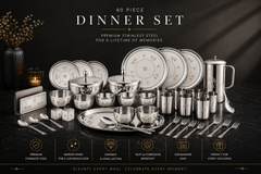 FnS MANDALA Stainless Steel Dinner Set (60pcs)