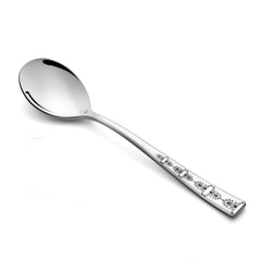 FnS Mandala Laser Design Stainless Steel 5 pcs Dinner Thali Set