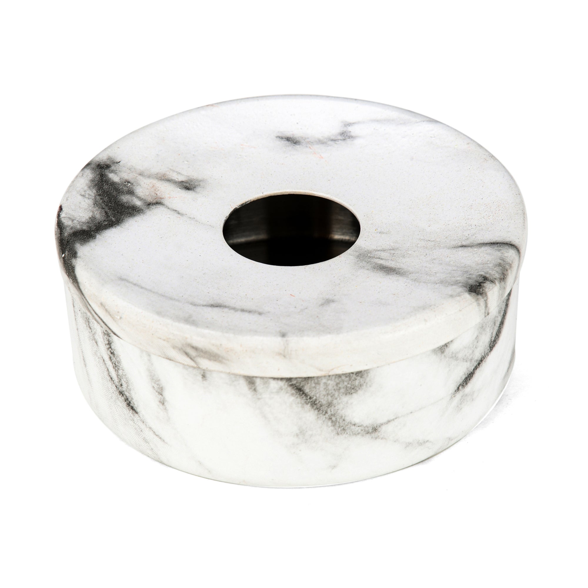 FnS Matto Marbel Finish Steel Ashtray with Lid
