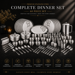 FnS MOTIF Stainless Steel Dinner Set (60pcs)