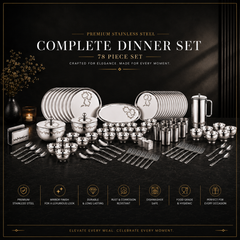 FnS MOTIF Stainless Steel Dinner Set (78 pcs)