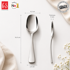 Chef Vicky Ratnani's Signature Collection By FnS Nexa Stainless Steel Cutlery Teaspoon 6 Pcs Set | Premium sleek contemporary Handle Design Cutlery for Home, Dining & Kitchen