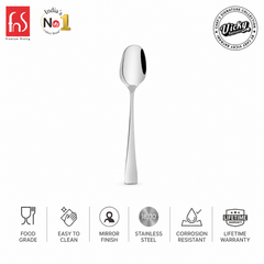 Chef Vicky Ratnani's Signature Collection By FnS Nexa Stainless Steel Cutlery Teaspoon 6 Pcs Set | Premium sleek contemporary Handle Design Cutlery for Home, Dining & Kitchen