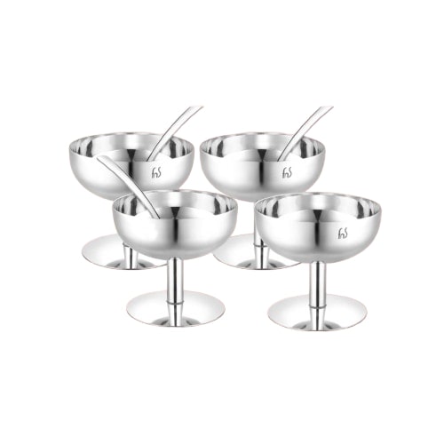 FnS Delight Stainless Steel Ice Cream Cup set of 4
