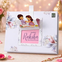 Premium Rakhi Gift Box with Water Bottle, Mug, Coaster & Ice Cream Cup with Spoon