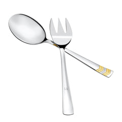 FnS RAGA 24 Karat Gold Plated Stainless Steel Serving Set of 2