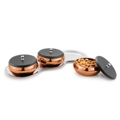 FnS Wave 7 Pc Snacks Serving Bowl Rose Gold