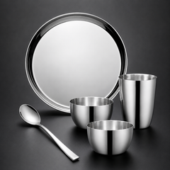 FnS Sovana Stainless Steel 5 pcs Dinner Thali Set