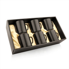 FNS Stainless Steel Coffee Mugs Black (Set of 2)