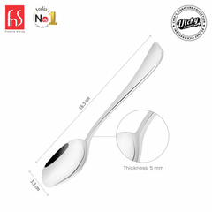 Chef Vicky Ratnani's Signature Collection By FnS Nexa Stainless Steel Dessert Spoon 6 Pcs Set | Premium sleek contemporary Handle Design Cutlery for Home, Dining & Kitchen