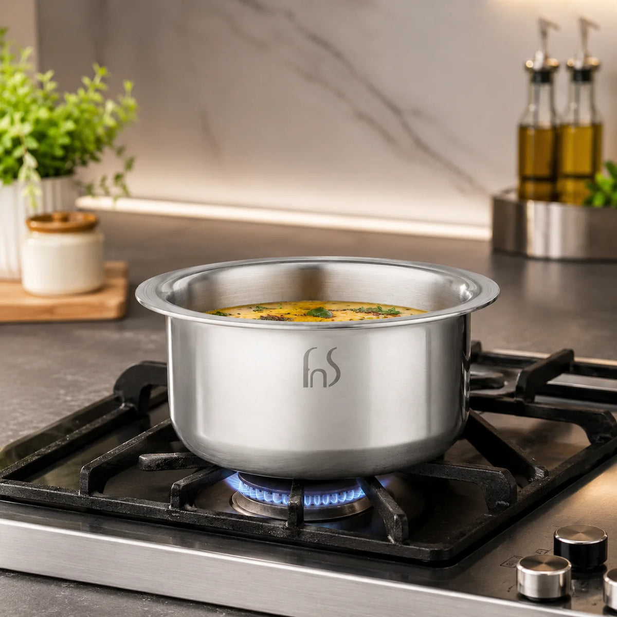 FnS NuChef Triply Stainless Steel Tope 28 cm