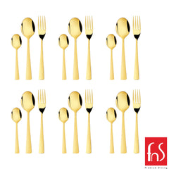 Montavo by FnS Alexa Gold 18 Pcs Stainless Steel Cutlery Set