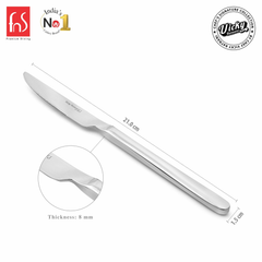 Chef Vicky Ratnani's Signature Collection By FnS Thames Dessert Knife/Dinner knife/Butter knife 2 Pcs Set | Premium modern minimalism Handle Design Cutlery for Home, Dining & Kitchen