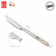 Chef Vicky Ratnani's Signature Collection By FnS Wales Dessert Knife/Dinner knife/Butter knife 2 Pcs Set | Premium artistic & contemporary craftsmanship detailing Handle Design Cutlery for Home, Dining & Kitchen