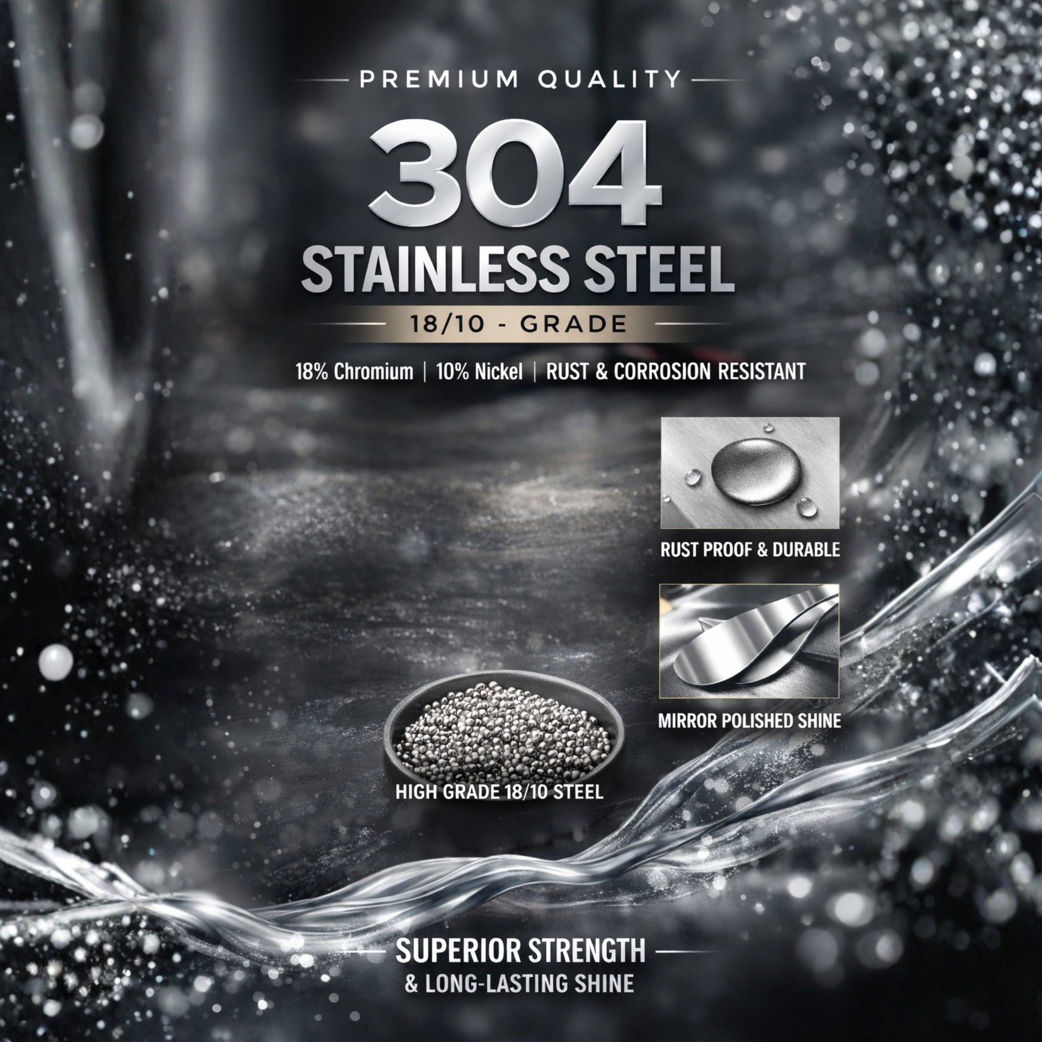 Chef Vicky Ratnani’s Signature Collection By FnS Wales Stainless Steel 18 Pcs Cutlery Set with Box Pack | 6 Dinner Spoons, 6 Dinner Forks, 6 Tea Spoons