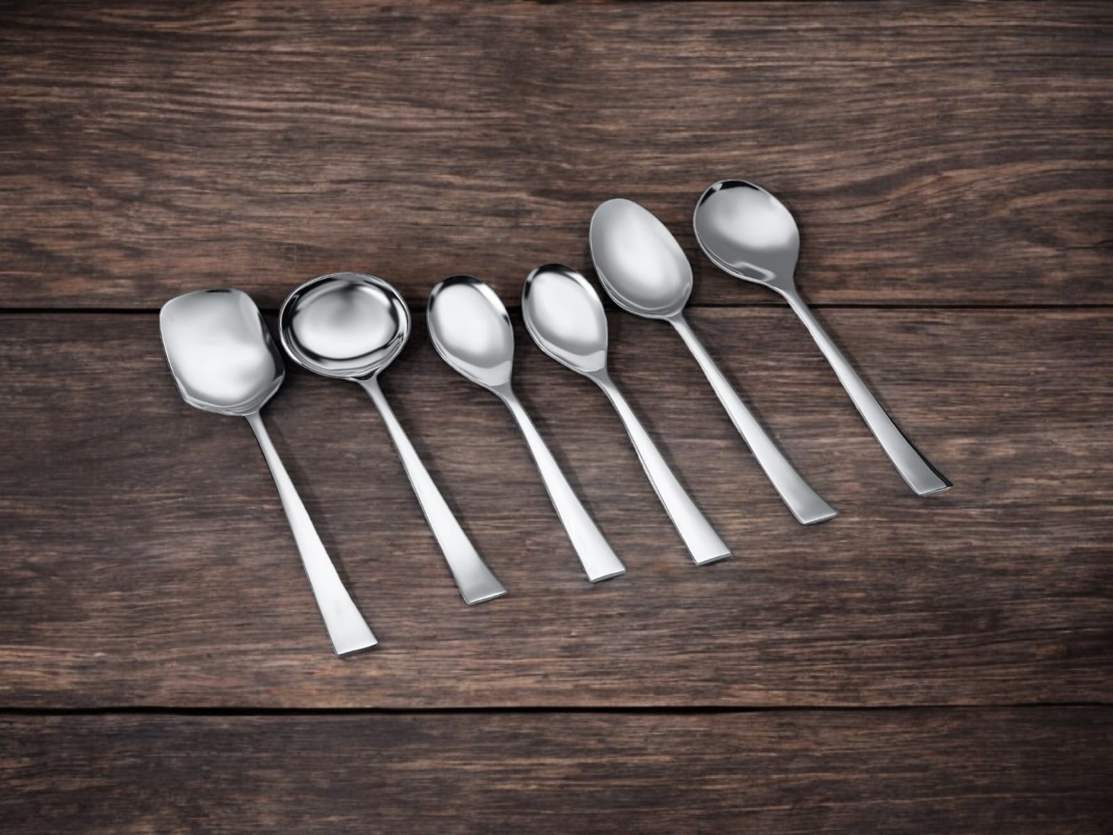FnS Slim Line Premium Stainless Steel 6 pcs Serving Spoons Set